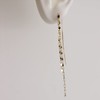 Sonateomber Long Gold Chain Threader Earrings for Women - Flake