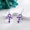 Prince Symbol Earrings Sterling Silver Purple Prince Dangle Earring Punk