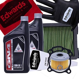 Edwards Oil Change Kit fits 2011-2022 Honda CBR250R/CBR300R ABS Motorcycle with Air Filter