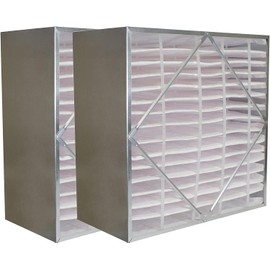 Filterbuy 20x20x6 Air Filter No Header (2-Pack), Rigid Cell Box Filters HVAC (Actual Size: 19.38 x 19.38 x 5.75)
