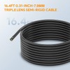 Teslong Endoscope Replacement Cable, Triple Lens Inspection Camera 7.9mm/0.31inch Waterproof