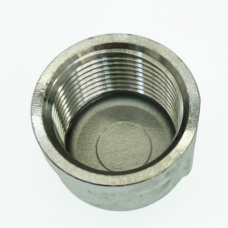 Nfomruyy 304 Stainless Steel Pipe Cap 1/2"NPT Thread, 0.25 Inch