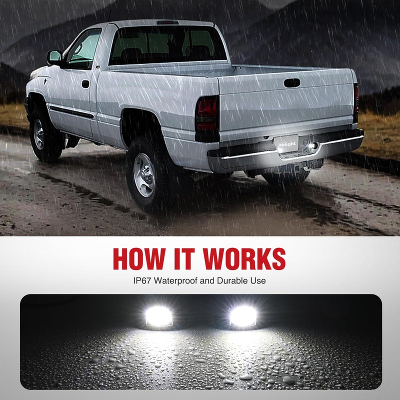 Nilight License Plate Light Compatible with 1994 1995 1996 1997