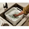 Joseph Joseph Wash&Drain Dish Tub Wash Basin - Light Stone/Sage