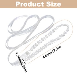 HIZEMLK Pearl Bridal Belt, Wedding Dress Belt, Beaded Belt for Women, Organza Sash Belts for Dresses, Wedding Belt for Bride Bridesmaid Gowns Dress