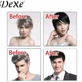 Dexe Argan Speedy Hair Dye Color Shampoo 420ml Long-lasting Colour Black Grey