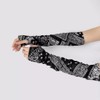 Black Paisley Long Arm Sleeves Sun Motorcycle Bicycle Elastic Stretch