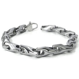 Tungsten Carbide Men's Wheat Link Bracelet Sz 10"