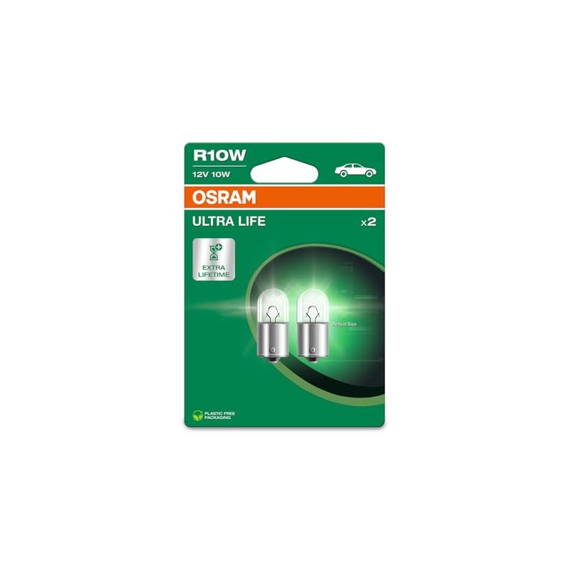 Osram Ultra Life, R10W, Double Blister Pack (2 Lamps)