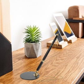 Sign Pen Table Business Pen Guest Pen with Stand Desk Ballpoint Pen Countertop Signature Pen Security Pen Countertop Desk Pen with Base Safe Pen Holder Sta