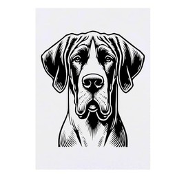 'Great Dane' Temporary Tattoo - Water Resistant, Skin-Safe, Non-Toxic Transfer (TO00075955)