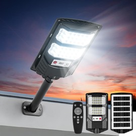 Solar Street Lights Outdoor Waterproof，Solar Floodlights Outdoor Motion Sensor with Remote Control,LED Security Lights Outside are Suitable for Gardens Patios Courtyards Fences Garages Backyards (1pc)