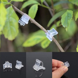 Plant Support Clips, 100 PCS Gentle Flower Plant Clamps for Supporting Vine Climbing Plants, Gardening Lever Loop Gripper Clips Help Stems Vines Grow Straight Upright Mini