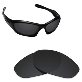 Alphax Stealth Black Polarized Replacement Lenses for Oakley Monster Dog