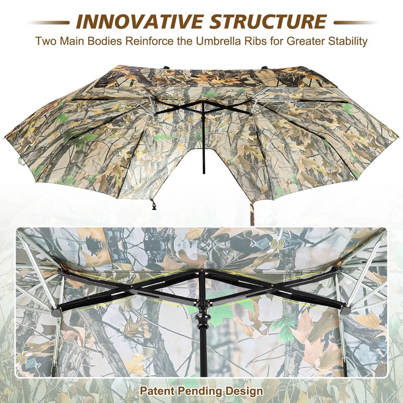 Kalkal 2 Man Tree Stand Umbrella with Heavy Duty Rod,
