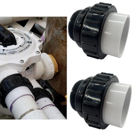 HJSIUTV 21063-200-000 2" MIP x 2" PVC Hi Temp Union Compatible with Pentair Whisperflo and Intelliflo Swimming Pool and Spa Pumps High Temperature Unions (2 pack)