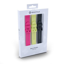 SPACETALK Smartwatch Band Strap - Comfortable, Durable, Hypoallergenic Buckle Band for Kids, Easy to Clean, Secure Fit (Pack of 3)