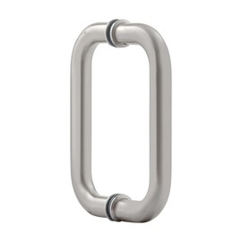 BRIXWELL H-6BTBSW-MN Standard Tubular Shower Door Handle Back to Back Mount W/Washers 6" Matte Nickel