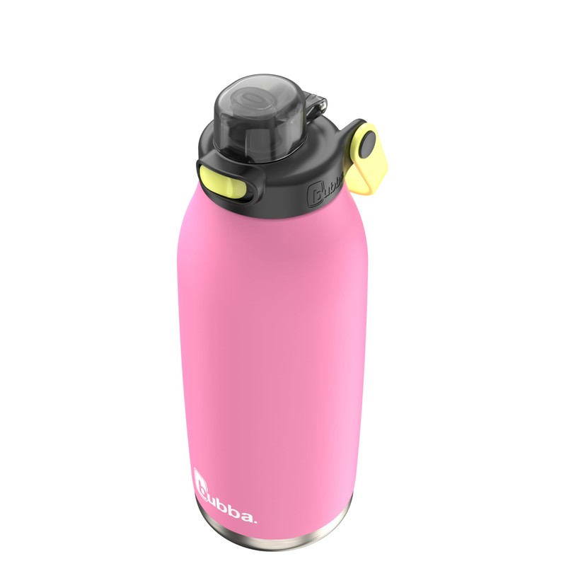 Bubba Radiant Stainless-Steel Pop-Up Straw, 40oz Water Bottle, Medium, Rubberized