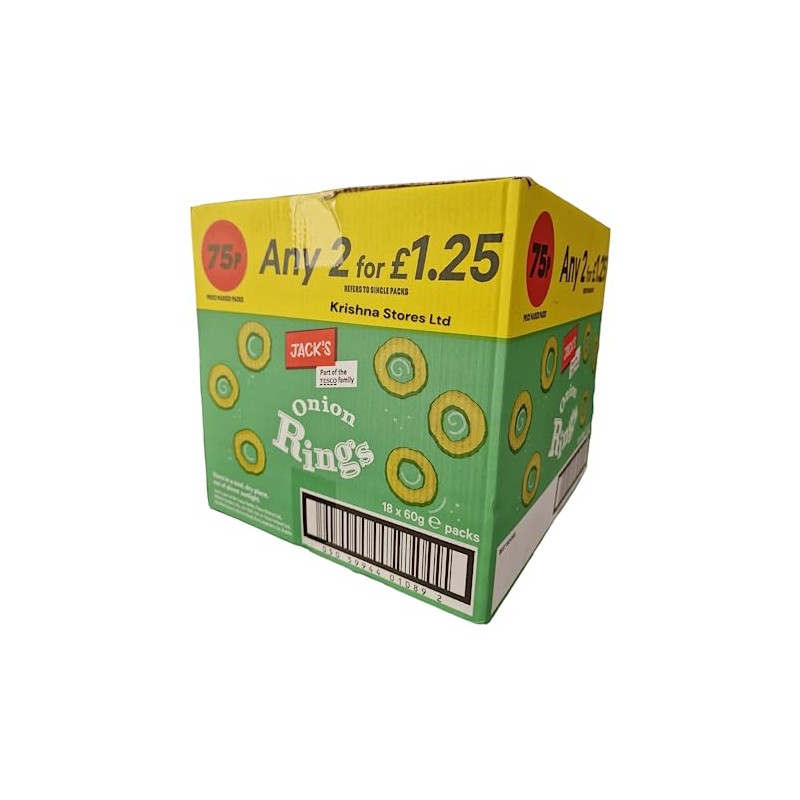 Jack's Onion Rings 18 bags - 60g each Exclusively sold