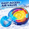 Heavy Duty Inflatable Snow Tube with Dual Handles, Thickened PVC