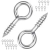 Ctyjia Pack of 20 Screw Hooks, 35 mm (1.38 Inches)
