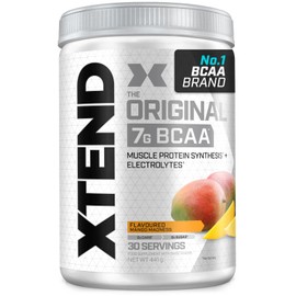 XTEND Original BCAA Powder Mango Madness 30 Servings | 7g BCAAs Per Serving | Sugar Free Branched Chain Amino Acids and Electrolytes Powder for Post Workout Muscle Recovery and Hydration