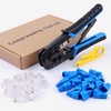 Delgada RJ45 Ethernet Crimping Tool kit,4in1 Professional Cutter Stripper Network