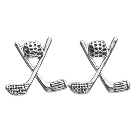 Golf Earrings – Silver-Plated Studs with Club & Ball Design, Golf Jewelry & Accessories for Women, Players, Coaches & Fans, Unique Golf Gifts for Ladies, Teens