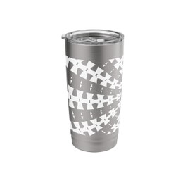 Starlight Beam With Dovetail Pattern White Cut Out Stainless Steel Insulated Tumbler