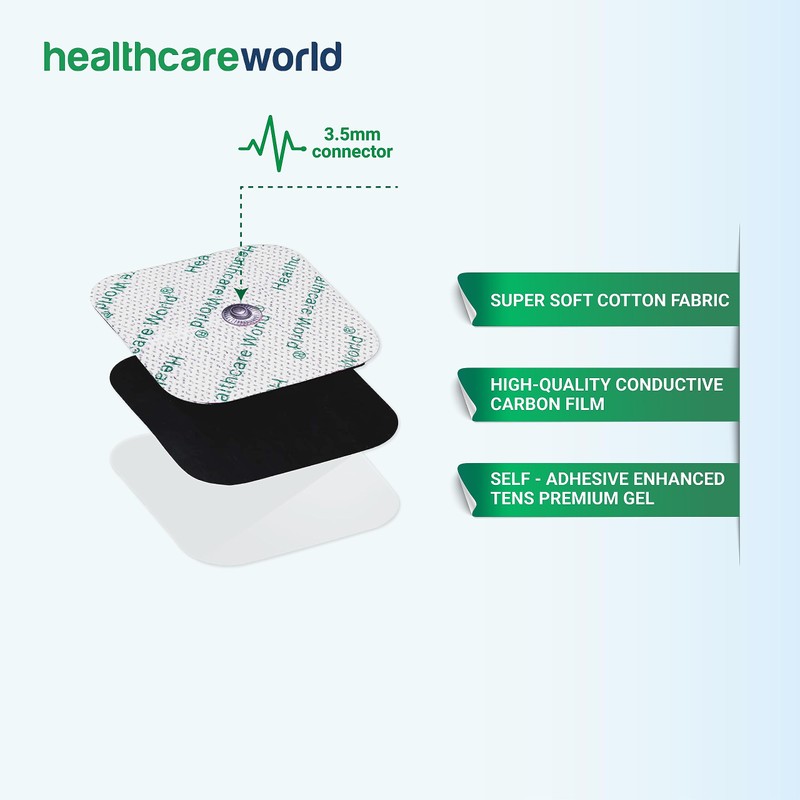 TENS Electrode Combo Pack Compatible with TENS and EMS Machines