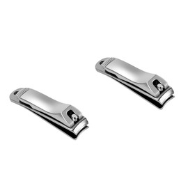 Healvian 2pcs Portable Stainless Steel Nail Clippers Ergonomic Nail Trimming Tool for Easy Grooming for Home and Travel Manicure for Beautiful