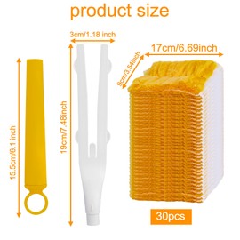 BOXOB 30 Count Duster Refills, Reusable Microfiber Heavy Duty 360 Dust Refills with Handle Replacement Parts for Cleaning (Orange)