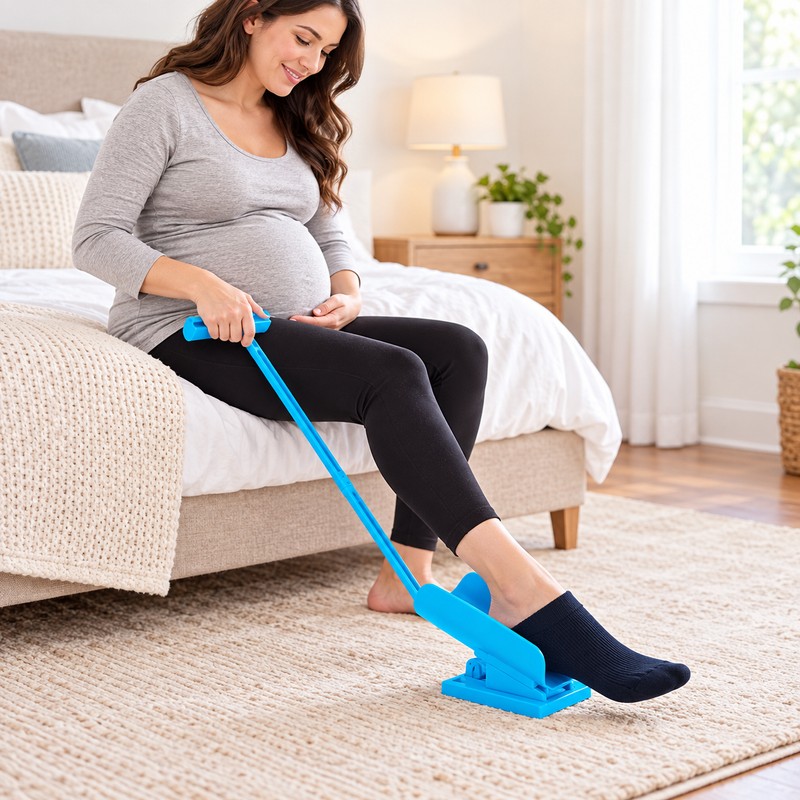 Flexible Sock Aid for Easy Dressing – Portable Plastic Stocking