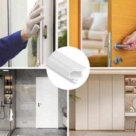 20 m Door Seal White, Door Frame Seal for Sound Insulation, Seal Room Door Seals, Draught Excluder and Door Seals, Rubber Room Door Seal for Collision Avoidance and Sound Insulation
