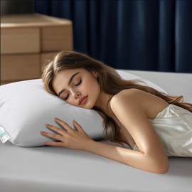 Acnalboma Pillows Queen Size Set of 1, Washable Supportive Bed Pillows with Super Soft Down Alternative Fill, Luxury Fluffy Hotel Quality,20"x30"