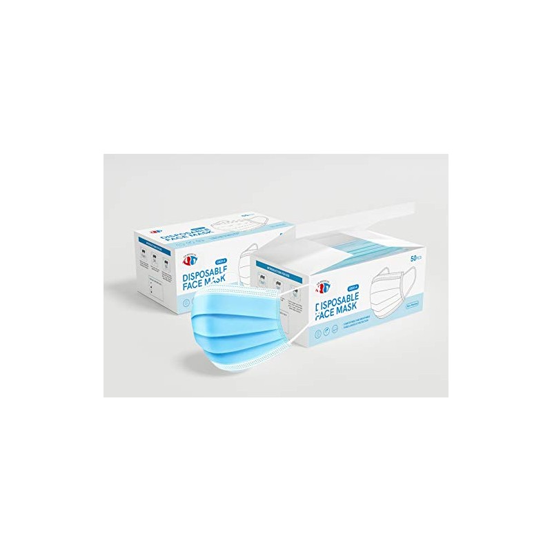 GB MEDICAL Premium Disposable Face Masks 3-Ply 3-Layer (50 Masks