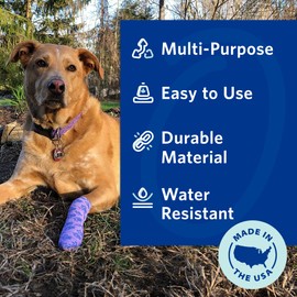 OVIK Health PetFlex Paw Pack – Flexible Self-Adhering Elastic Bandage for Wound Care – First Aid Wrap for Small Animals Like Dogs, Cats, and Other Pets - 2 inch, 2 Rolls