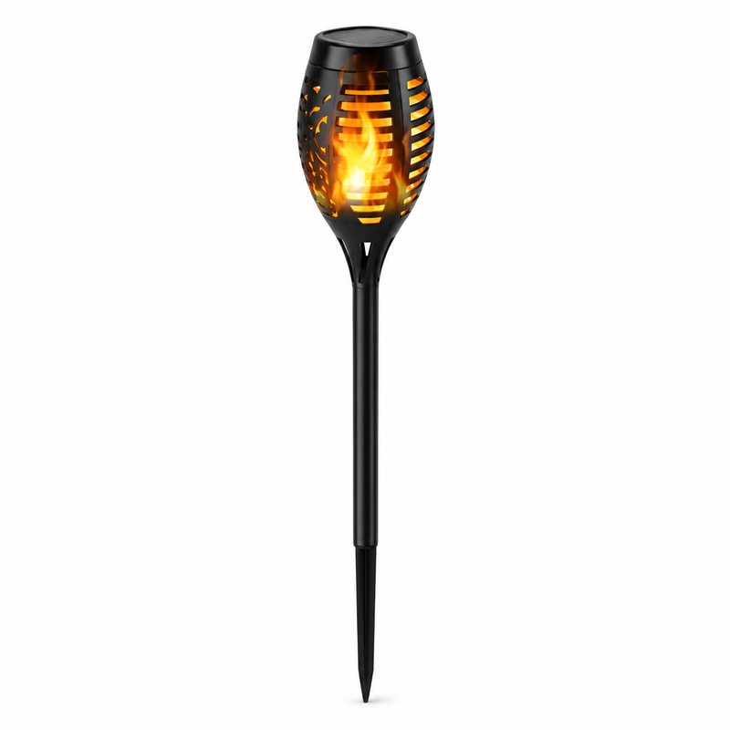 Solar Flame Torch Lights for Garden Decor – Flickering LED