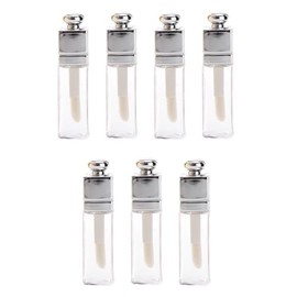 Contenedor de tubos vacíos de brillo de labios, transparente, rellenable, botella de bálsamo labial, mini recipiente transparente para maquillaje, brillo de labios, maquillaje