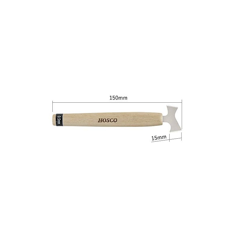 HOSCO Luthiers Tools TL-H-SCSWD05 Fret Slot Cleaning Saw Double-edged Blade