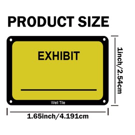 Legal Exhibit Stickers 1.65 X 1 Inches Yellow Color-Coded Exhibit Labels Blank File Folder Label Tabs for Offices Courts Legal Documents Report Dividers 600 Pcs