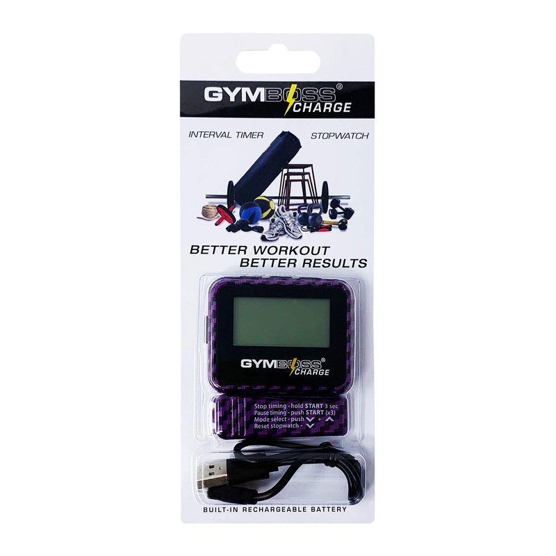 Gymboss Charge Interval Timer and Stopwatch - (Carbon Purple Hardcoat)
