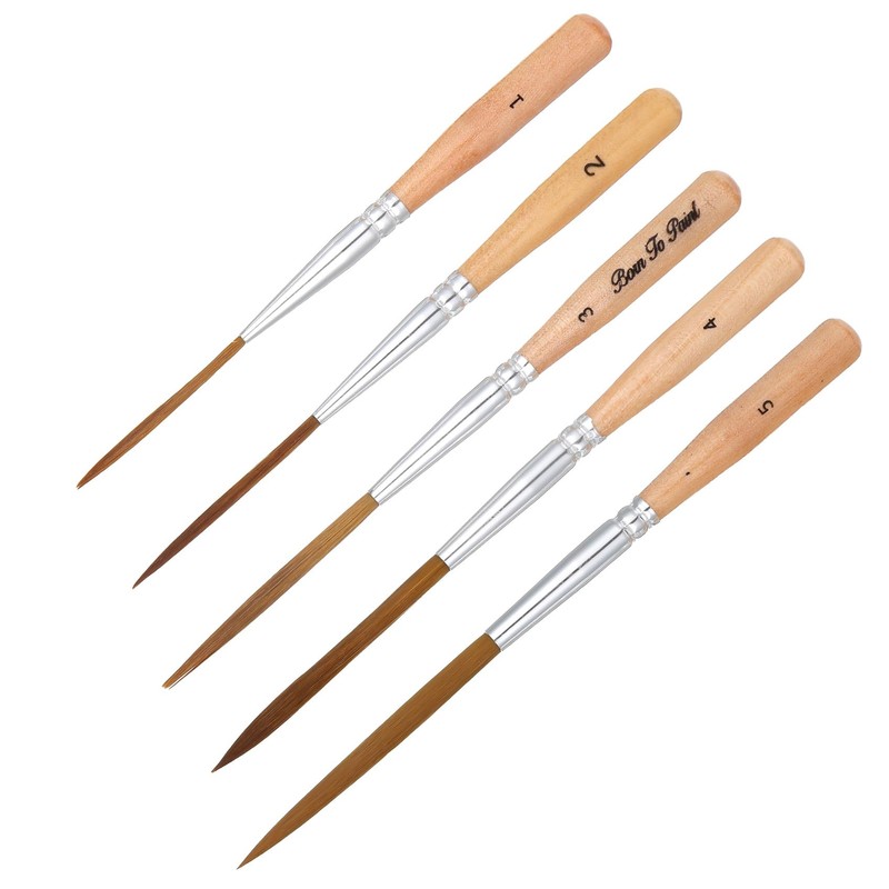 5 Pack Liner Brushes for Painting, Pinstriping Brush