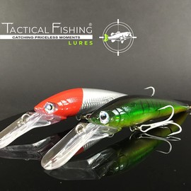 TACTICAL FISHING 2 Piezas - Paquete de Señuelos Grandes 42g 18cm Especiales para Pesca en Mar, Troleo, Ríos, Playa y más.
