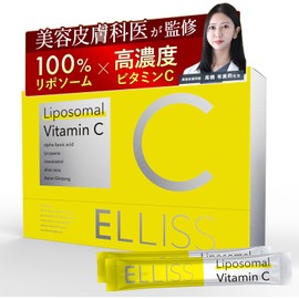 [Drinkable beauty drip] Ellis Vitamin C Liposomal Vitamin C Liposomal 30 packets (1 month supply) Aloe vera-containing processed food supplement Vitamin C derivative Lemon flavor