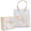2 Set Wedding Wooden Gift Box PVC Exquisite Candy Packaging