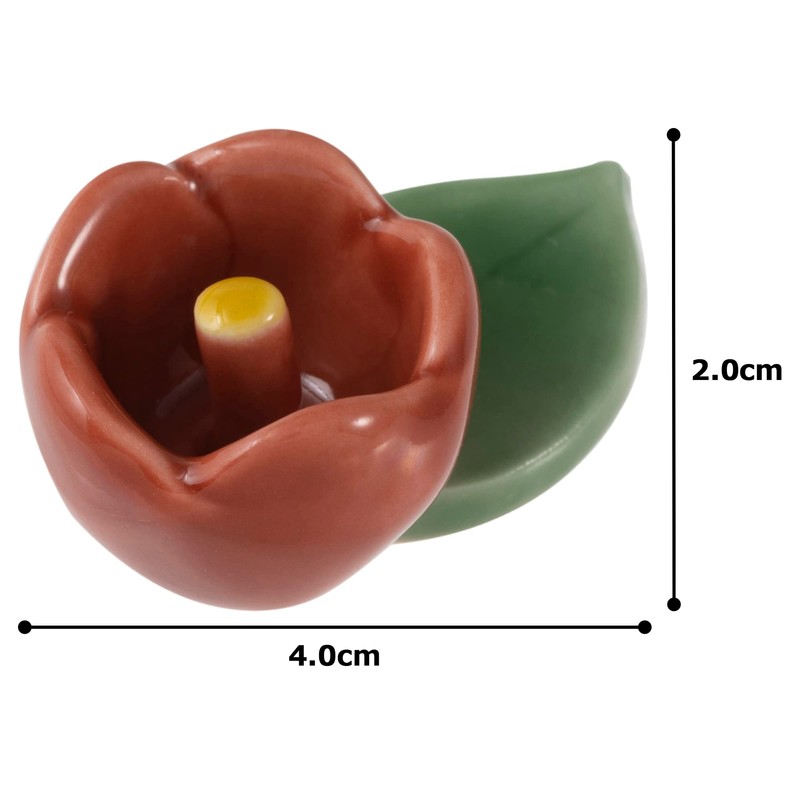 光陽 Pottery 箸置ki Red Approximately/3 X/2 cm Camellias 箸置ki Red