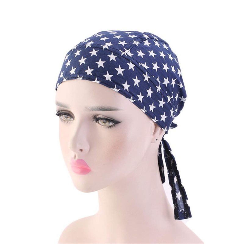 Qianmome Durag - Gorro de algodón para motociclista, diseño de