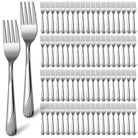 Minatee 150 Pcs Dinner Forks Bulk Set 6.9 Inches Stainless Steel Forks Silverware Flatware Fork Salad Forks Table Fork Mirror Polished for Home Kitchen Restaurant Eating Silverware Utensils